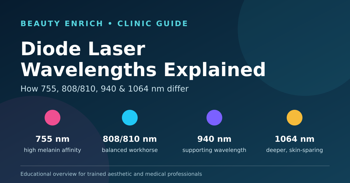 Diode Laser Wavelengths Explained: 755, 808/810, 940 & 1064 nm